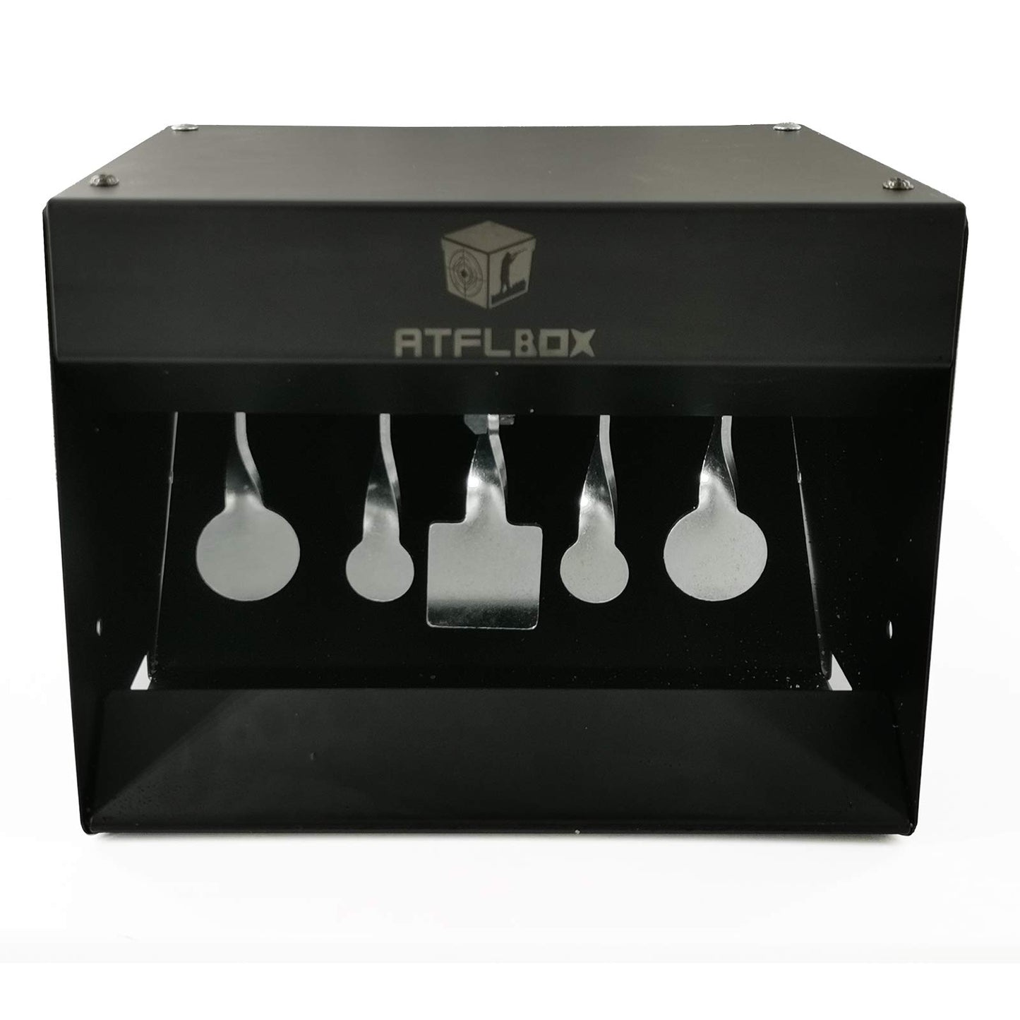 Atflbox Pellet Gun Target Trap Resets with Center Shot, Metal Airgun Rifle Bullet Trap Shooting Target for Backyard, Outdoor, Indoor