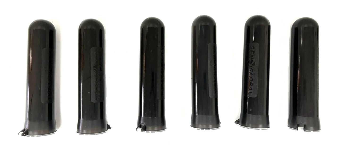3Skull Black Heavy Duty 140rd Paintball Pods - 6 Pack