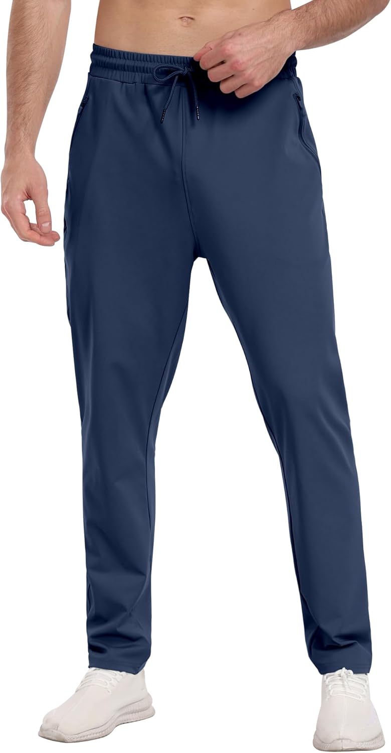 Men's Athletic Sweatpants - 3 Pack with Zipper Pockets | Comfortable Gym Joggers for Running & Workouts