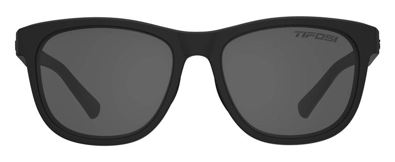Tifosi Optics Swank Sunglasses Bundle with Case and Eyewear Straps (Blackout/Smoke)