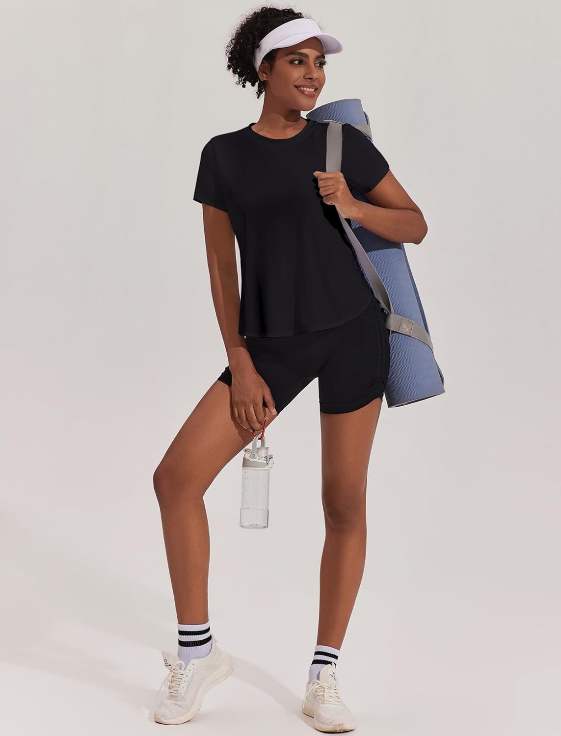 Workout Tops for Women - UPF 50+ Short Sleeve Yoga Shirts | Loose Fit Athletic Tee with Side Slits