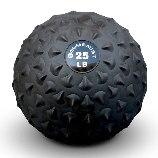 GYMENIST Weighted No Bounce Slam Ball Intensive Workout Training Gym Exercise Weight Balls Equipment (40-LB, Black Extreme)