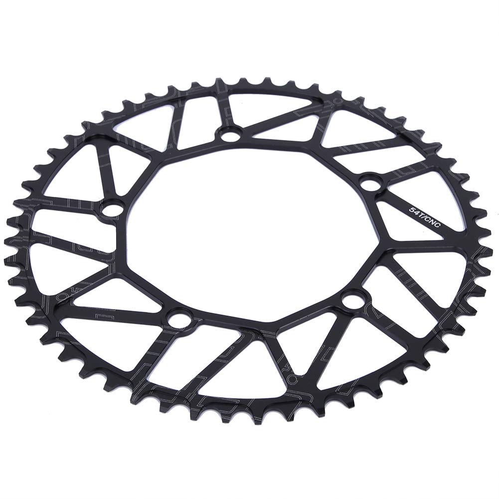 BCD Chainring, 50T 52T 54T 56T 58T 130 High Strength Bike Single Speed Chainrings Ultra Light Round Bicycle Chain Wheel Durable Aluminium Alloy Speed Chains Repair Parts for Mountain Road