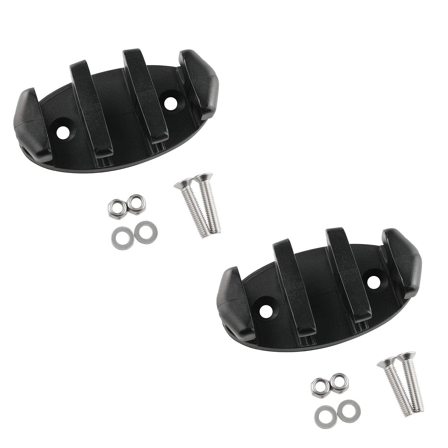 JCBIZ 2 Sets 87mm Nylon Zig Zag Cleat Kit for Kayak with Screws and Nuts