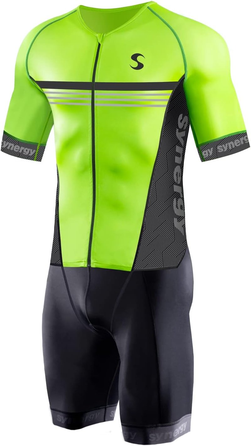 Men's Triathlon Tri Suit - Pro Short Sleeve Performance Trisuit for Optimal Comfort & Speed