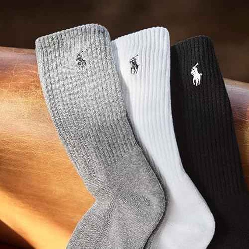 Polo Ralph Lauren Men's Tech Athletic Low Cut Sport Cushioned Arch Support Socks (3-Pack)