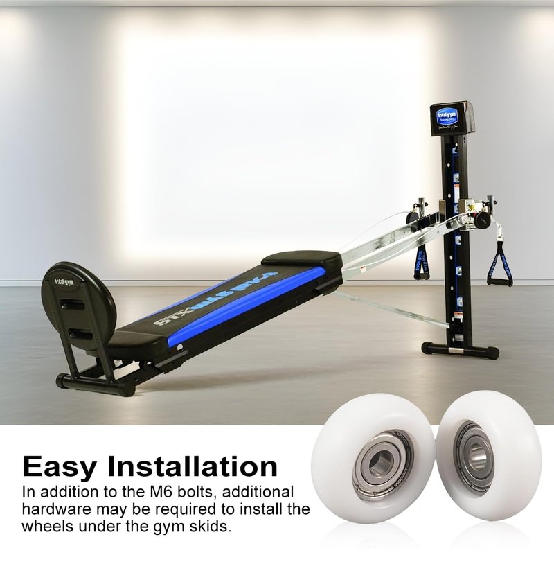 KEXWAN 4PCS Upgrade Roller Wheel Kit Replacement for Total Gym Wheels/Rollers,Fit for Models 2000 3000 Some 3000 XL and a Few Very Early XL