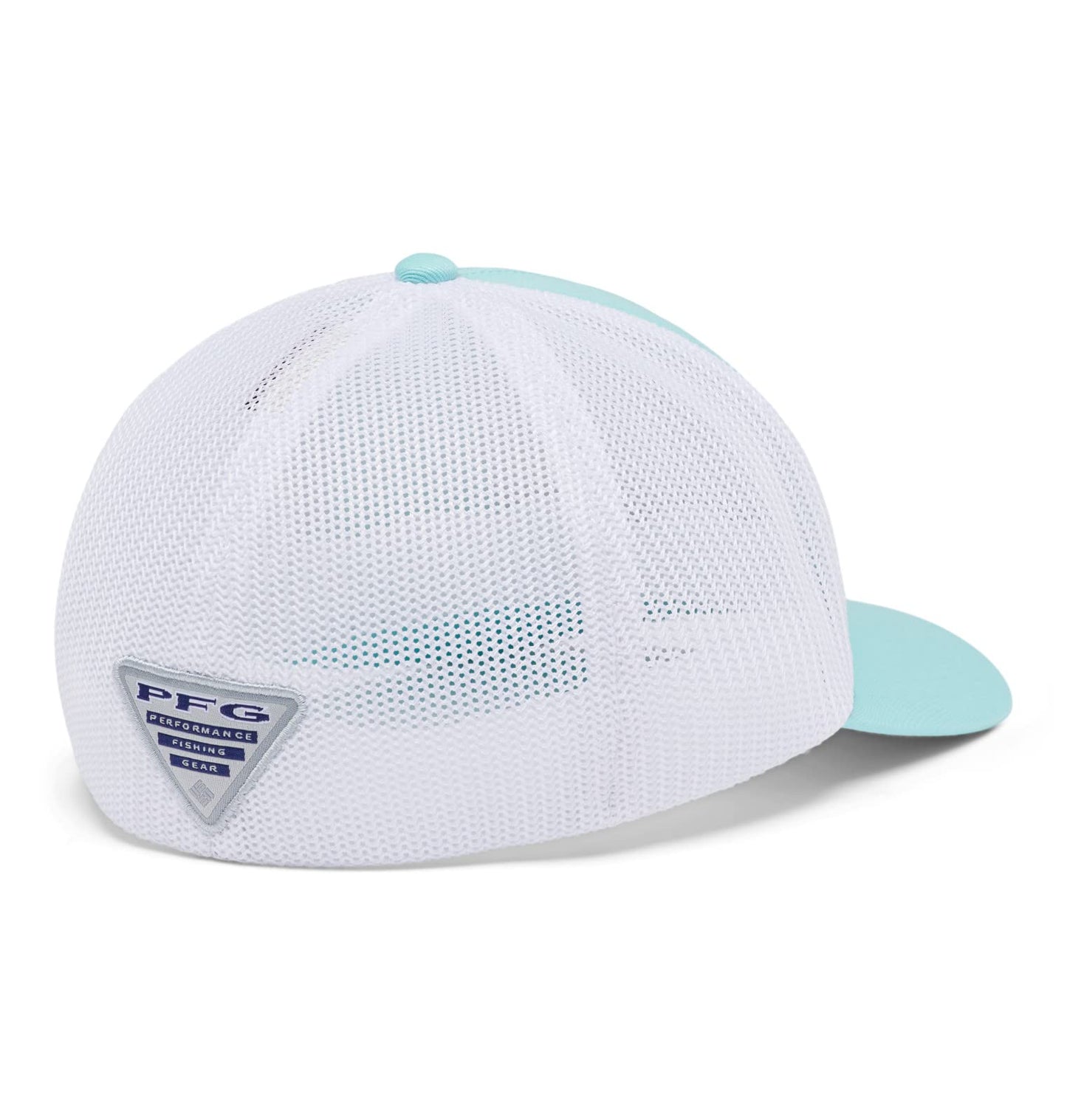 Columbia Unisex PFG Mesh Fish Flag Ball Cap, Gulf Stream/White/FL Fish Flag, Small/Medium