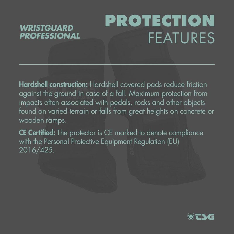 TSG Professional Wristguard, Ergonomic Splint, Palm, Wrist Support, Hardshell, Snowboarding, Skiing, Downhill, Skateboarding, Swiss Design