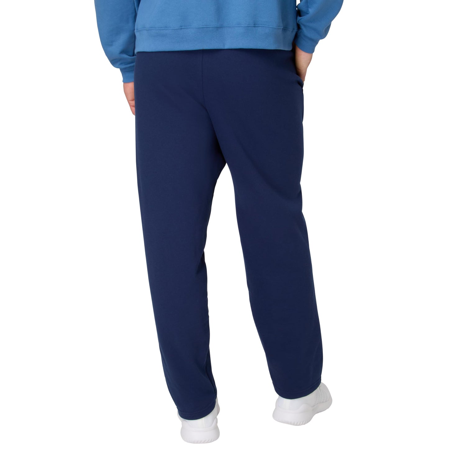 Hanes Men's EcoSmart Open Leg Pant with Pockets, Navy, XL