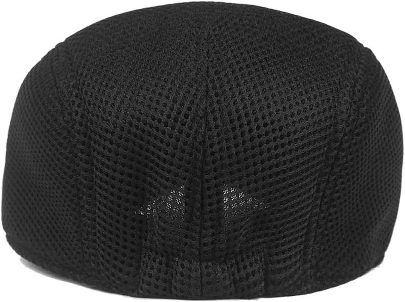 Men's Breathable Mesh Newsboy Cap - Summer Ivy Flat Hat | Stylish Cabbie Design