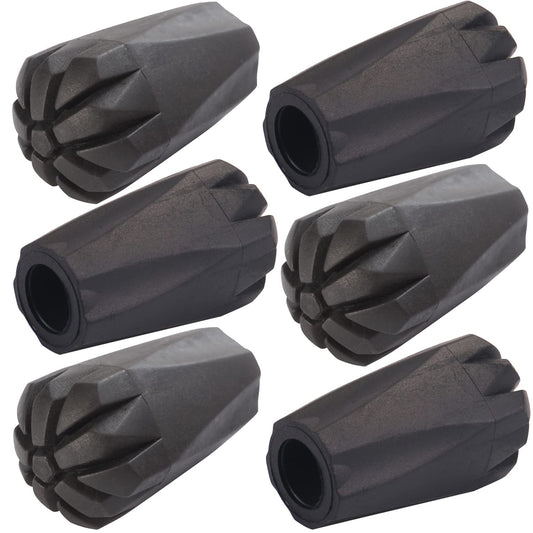 Diooid Hiking Pole Tips Extra Thick and Wear Resisting Trekking Pole Tips Replacement Pole Rubber Tip Protectors Fits Most Standard Hiking Poles with 11mm Hole Diameter Black