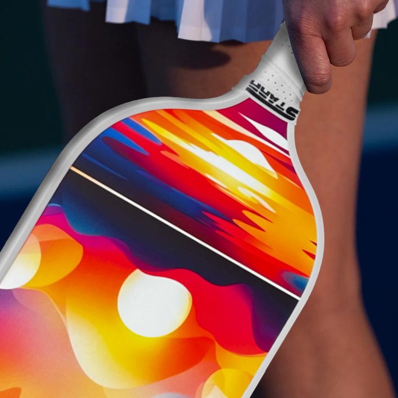 STARR Soul Series Pickleball Paddle | 13mm Honeycomb Core | Fiber Glass Surface (Soul Sunset)