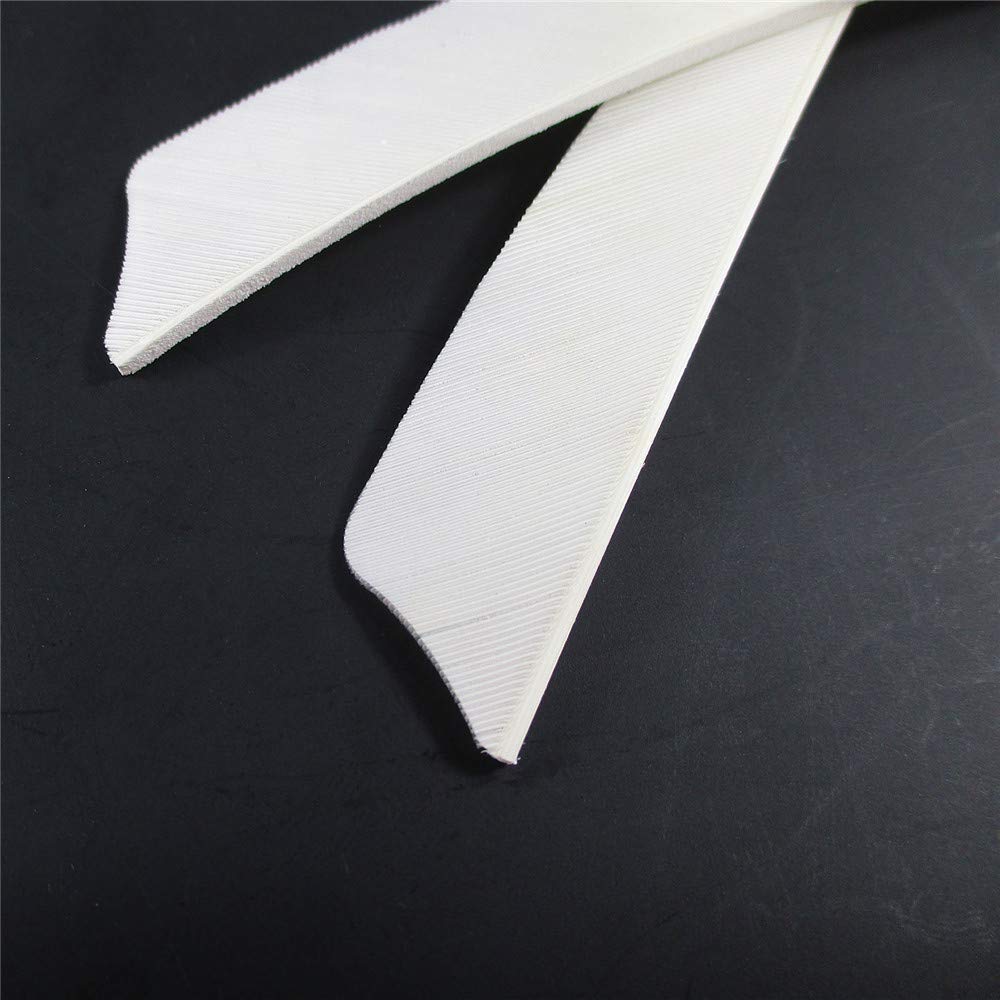 Zhan Yi Archery Fletchings Real Turkey Shield Feathers 4 inch Full Length 50 Pack Glued Right Wing for Arrows DIY