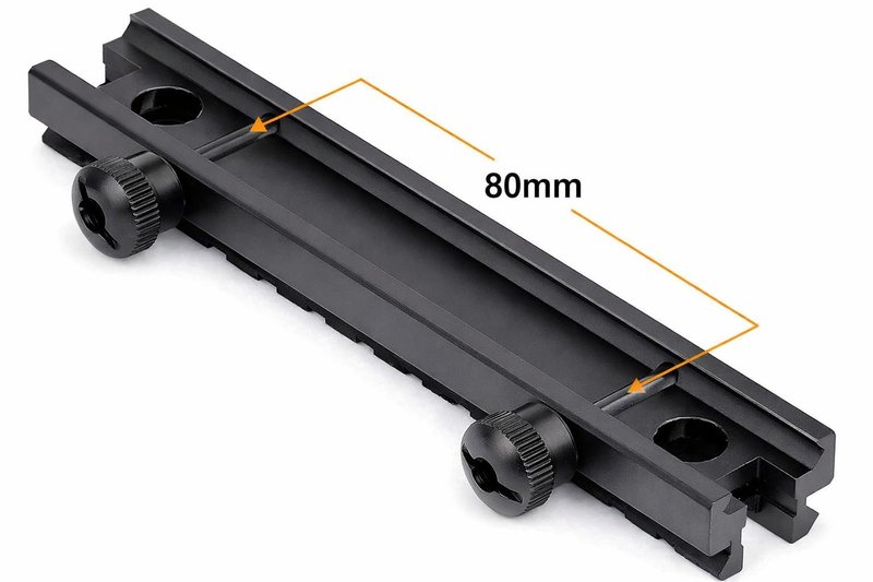 360 Tactical Low-Profile Full Size Riser Mount, 0.5" High 13 Slots Riser Mount 0.5 inch High for Scopes and Optics Three T Trading