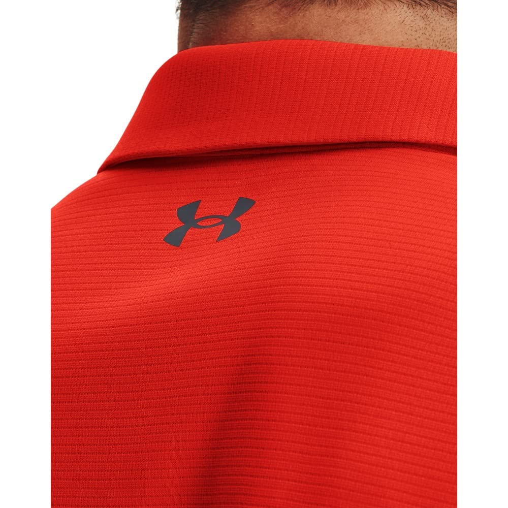 Under Armour Men's Tech Golf Polo, Phoenix Fire (296)/Pitch Gray, X-Large