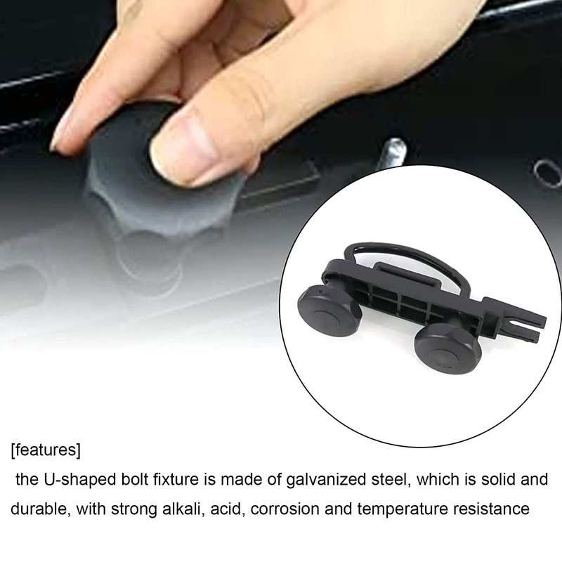 Lotcesfun Roof Box U-Bolt Clip Stainless Steel Universal Inner Width 83.5mm/3.3in,3.81 mm/1.5in Thick and Width is 3.3in/86mm Roof Rack Mounting Brackets Accessories with 8 Lock Nuts 2 Straps (4PCS)