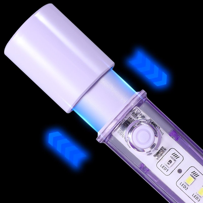 VAVOFO Purple LED EDC Flashlight - USB-C Rechargeable, Waterproof, Zoom Focus, 3 Modes, Red & Blue Emergency Strobe - Best for Outdoor, Tactical, and Survival Use