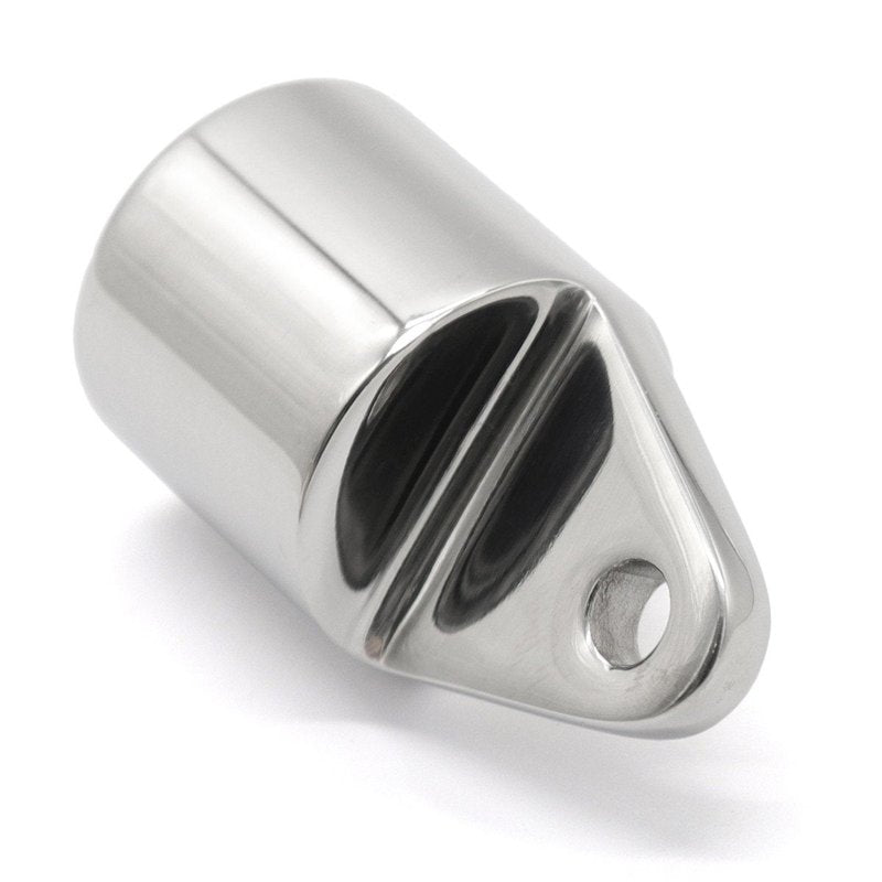 Marine Pair 316SS Heavy Duty Bimini Top Cap External Eye End Boat Fittings with Two Screws Hardware Fits 7/8" or 1" OD Round Tube (1" (25MM) 2PC)