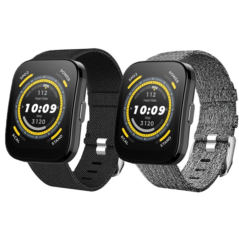 Compatible for Amazfit Bip 5 Band, Lamshaw Breathable Nylon Woven Fabric Replacement Accessory Strap Compatible for Amazfit Balance / Bip 5 / Cheetah Pro / Cheetah / GTR 47mm / GTR 2 / GTR 3 / GTR 3