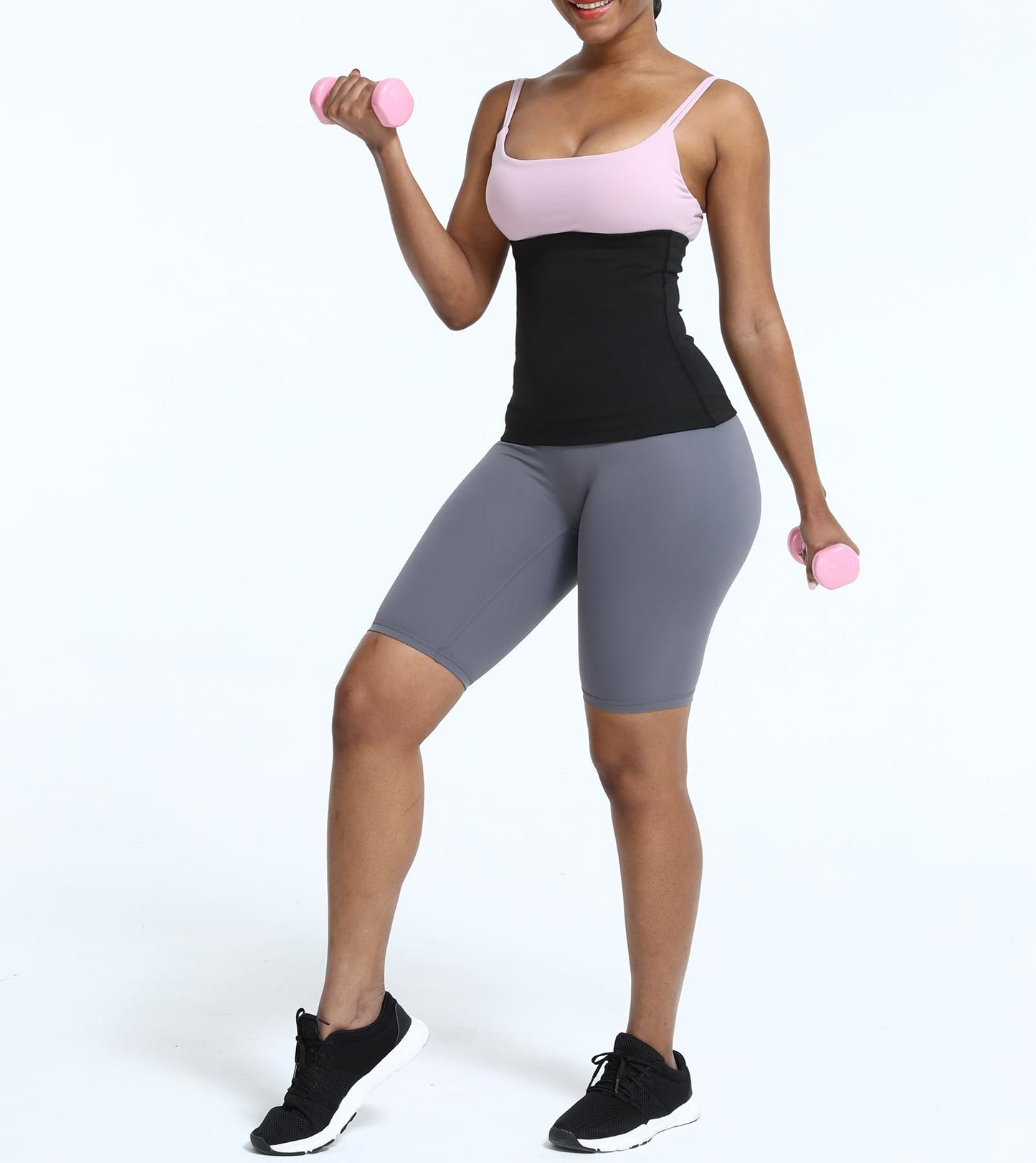 BODYSUNER Sauna Sweat Vest Workout Tank Top Waist Trainer for Women Compression Workout Enhancing Vest Blue,S/M