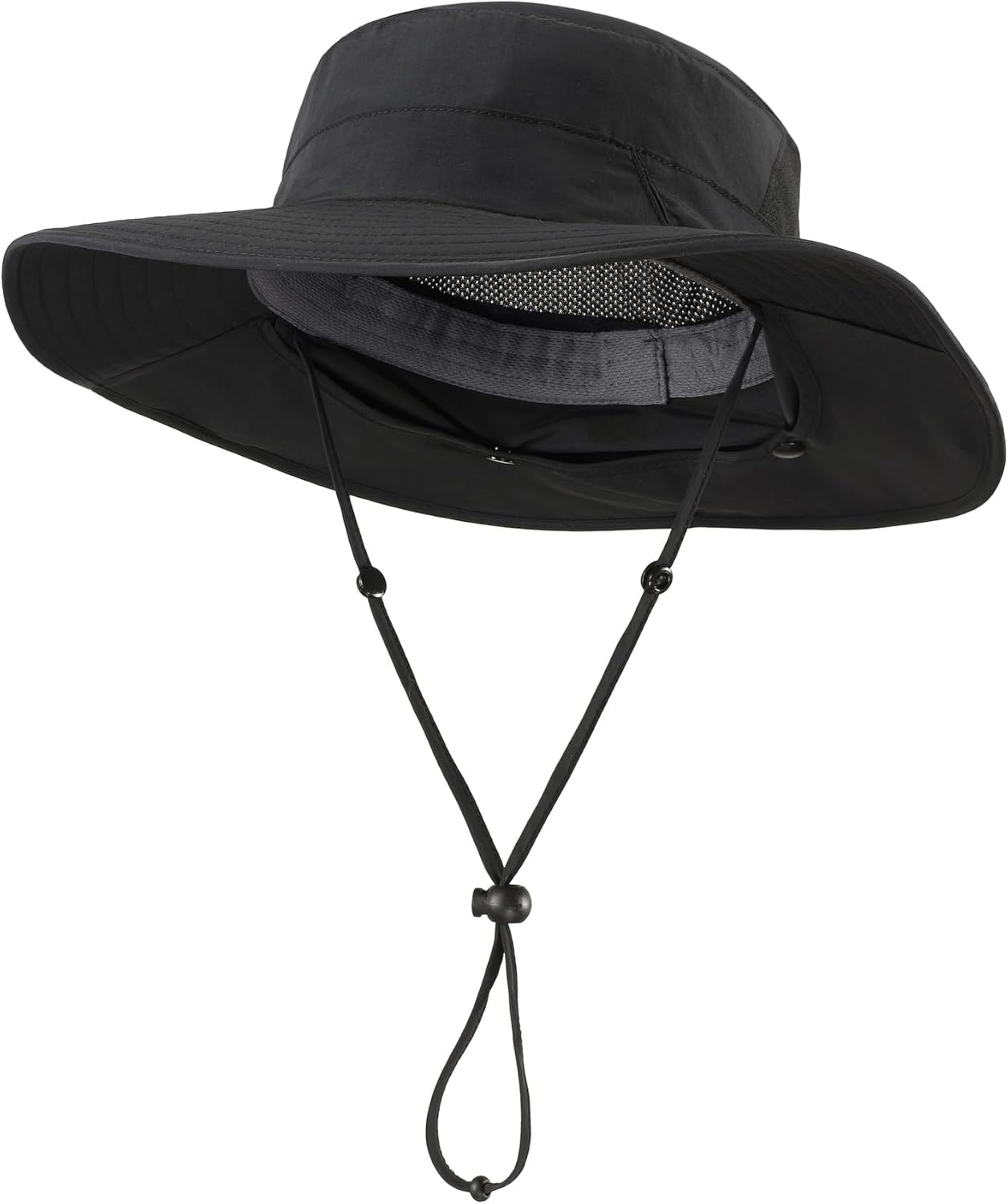UPF 50+ Wide Brim Sun Hat with Neck Flap | Summer Bucket Hat for Gardening & Fishing