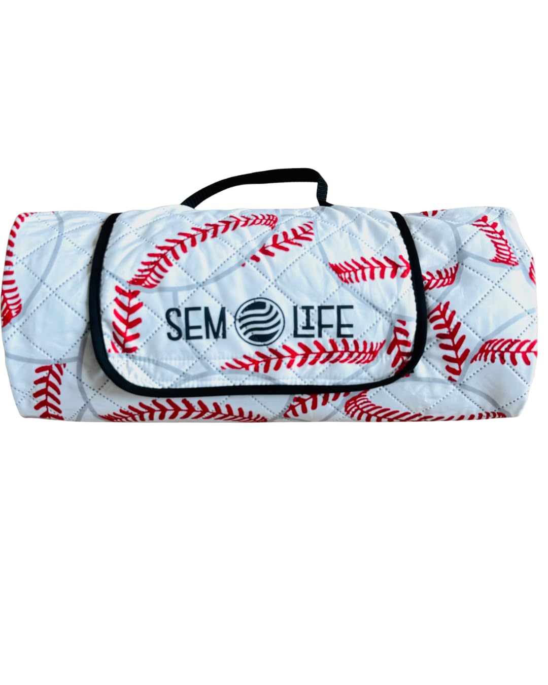 SEM LIFE Baseball Outdoor Stadium Blanket, Picnic Mat, X-Large 80 x 60 Inches, Reversible, Soft Fleece Lined, Baseball Games, Tournaments, Picnics, Gifts