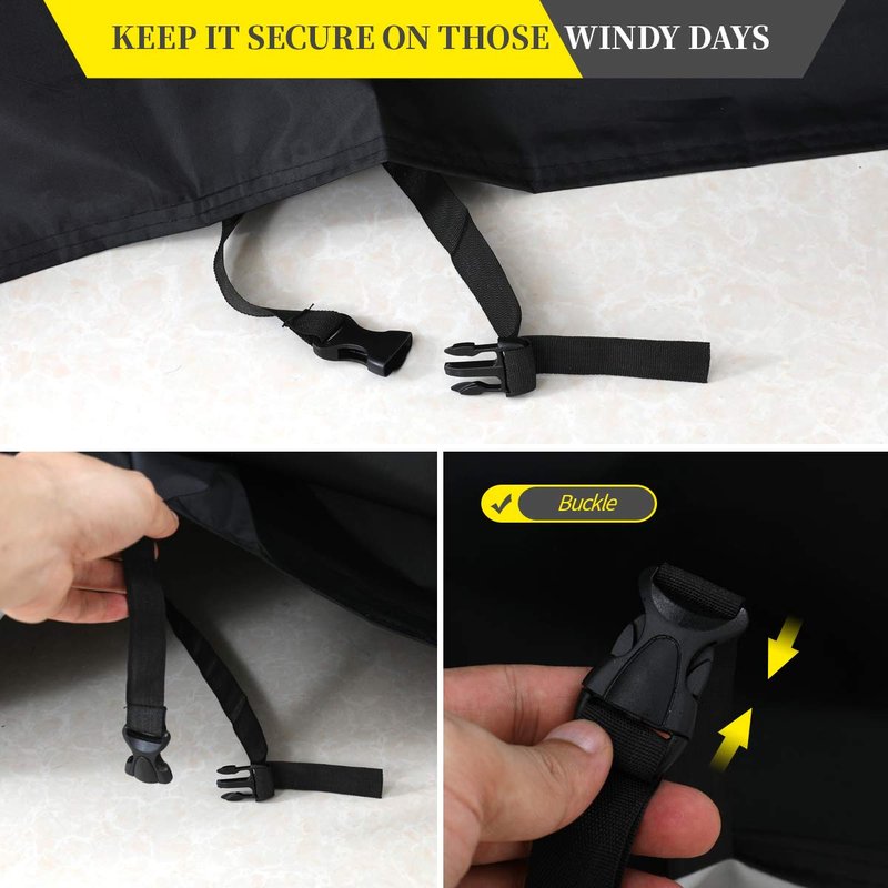 Aiskaer Bike Cover for 2-3 Bikes, Waterproof, Black, Polyester, Heavy Duty, Mountain, Road, Electric Bikes