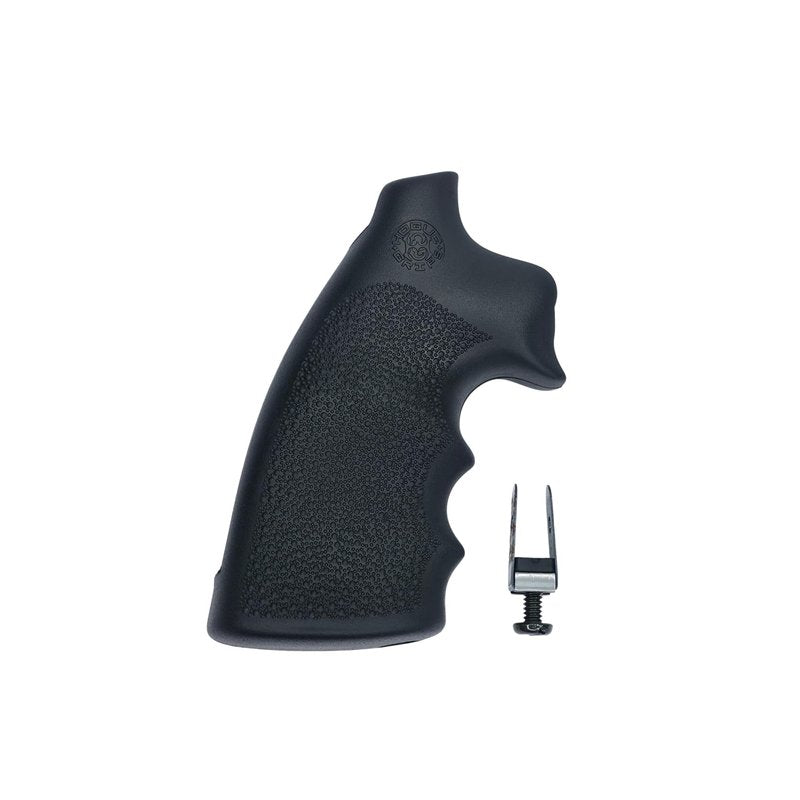 Hogue OverMolded Rubber Monogrip for Colt Python with Finger Grooves, Black - 46000
