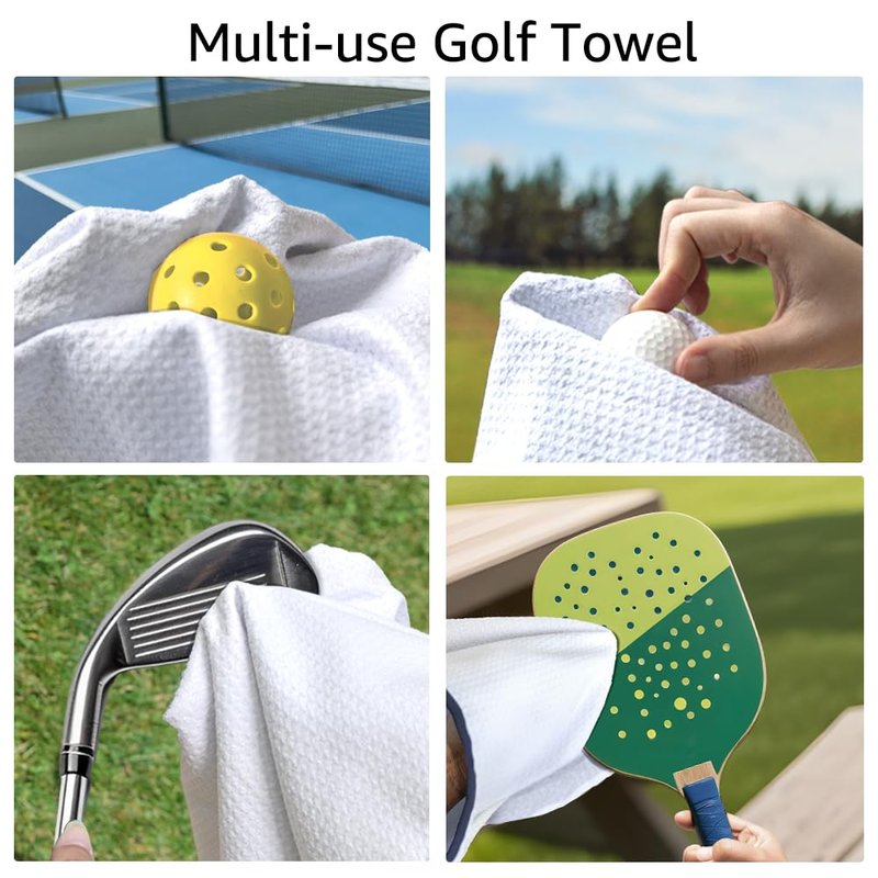 WUUCKOO Funny Golf Towel for Golf Bags with Clip, Golf Accessories for Women, Mothers Day Birthday Retirement Gifts for Mom Ladies Grandma Aunt Wife (Pink4)