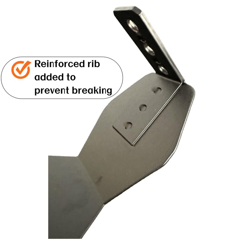 Watermelon Light Bracket – 2PCS 304 Stainless Steel Angled Turn Signal Mount with Mirror Holder, Anti-Glare, Includes 6 Screws & Bolts (No LED Light)