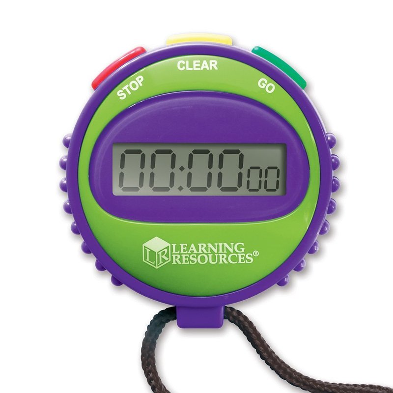 Learning Resources Simple 3 Button Stopwatch, Supports Science Investigations, Timed Math Exercises, Elapsed Time Tracking, Ages 5+