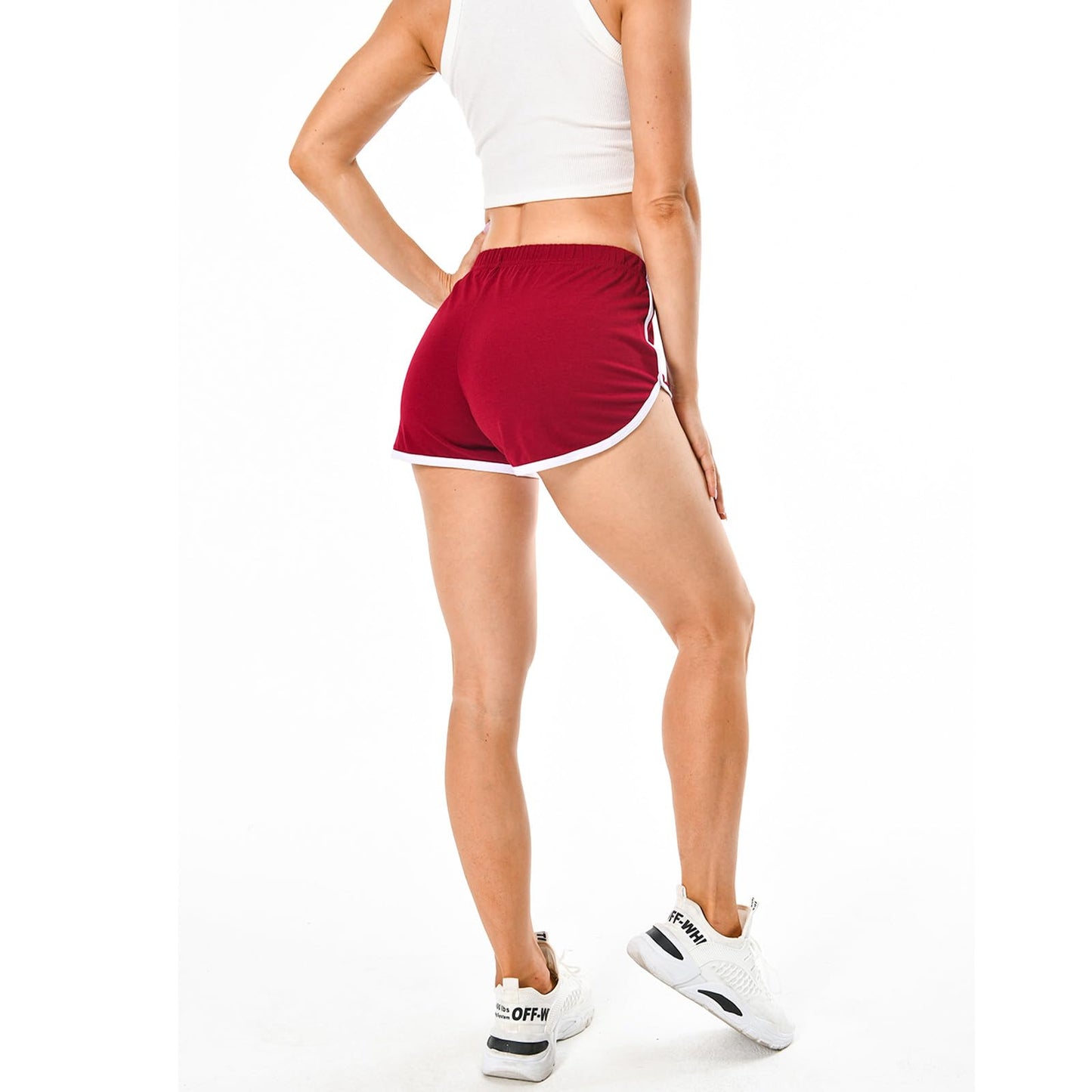 Cameway 4 Pack Women's Cotton Yoga Dance Short Pants Sport Shorts Summer Athletic Cycling Hiking Sports Shorts XXXL Black