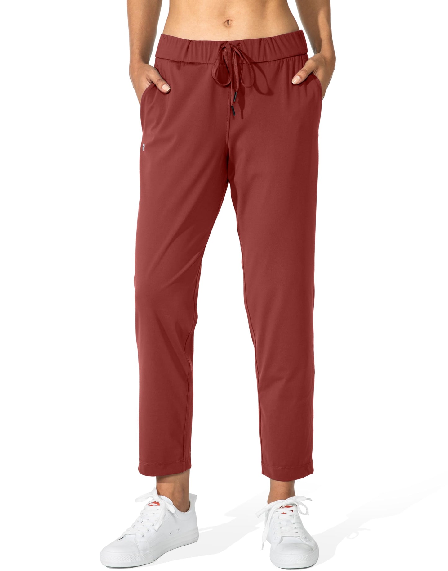 G Gradual Women's Pants with Deep Pockets 7/8 Stretch Sweatpants for Women Athletic, Golf, Lounge, Work (Savannah, Large)