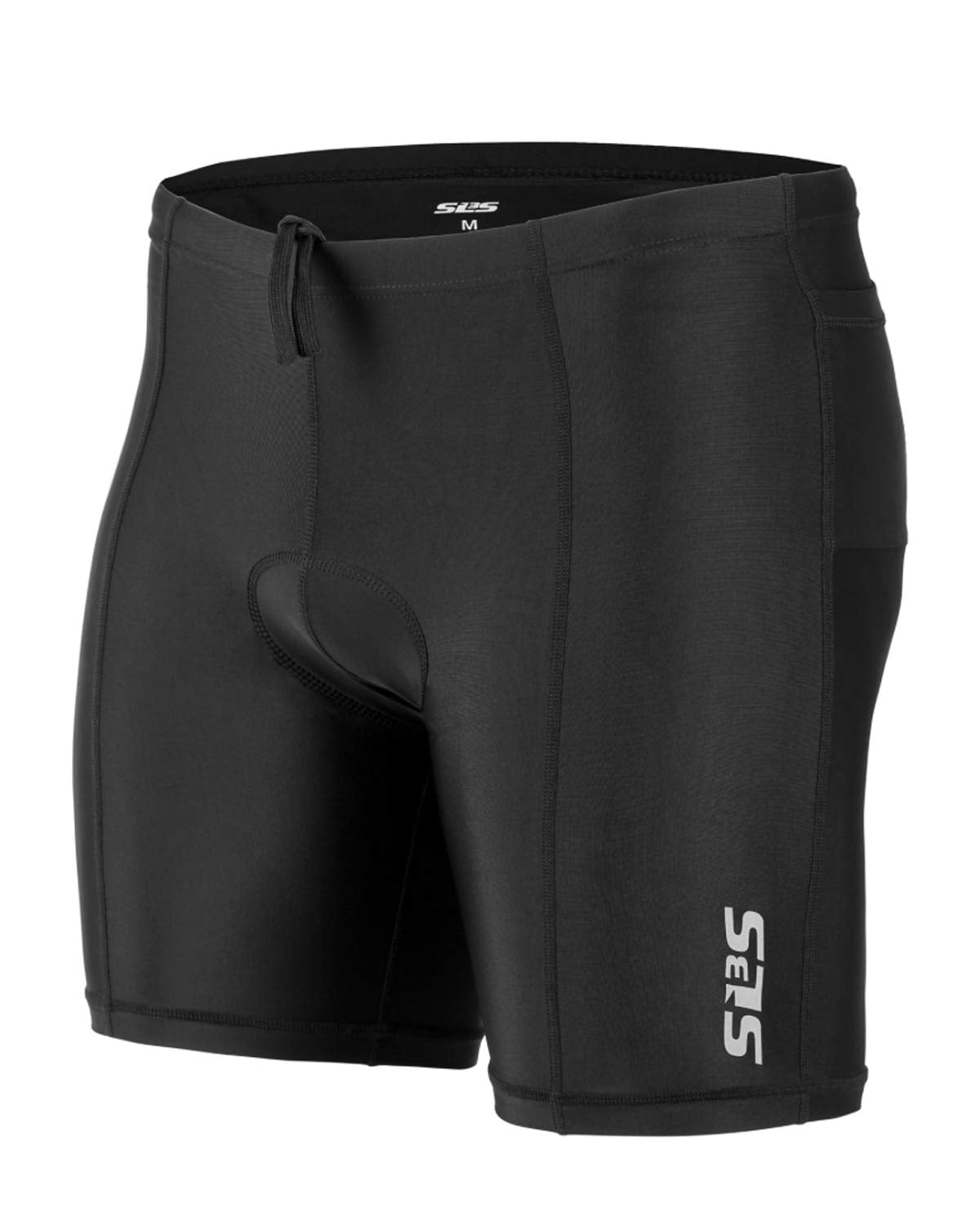 SLS3 Triathlon Shorts Mens – Tri Shorts Mens – 2 Pockets FRT – Designed by Athletes for Racing (Midnight, X-Large)