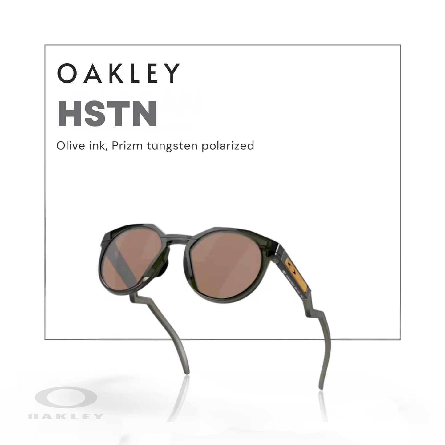 Oakley OO9242 HSTN 924203 52MM Olive Ink/Prizm Tungsten Round Sunglasses for Men + Bundle with Designer iWear Complimentary Eyewear Kit