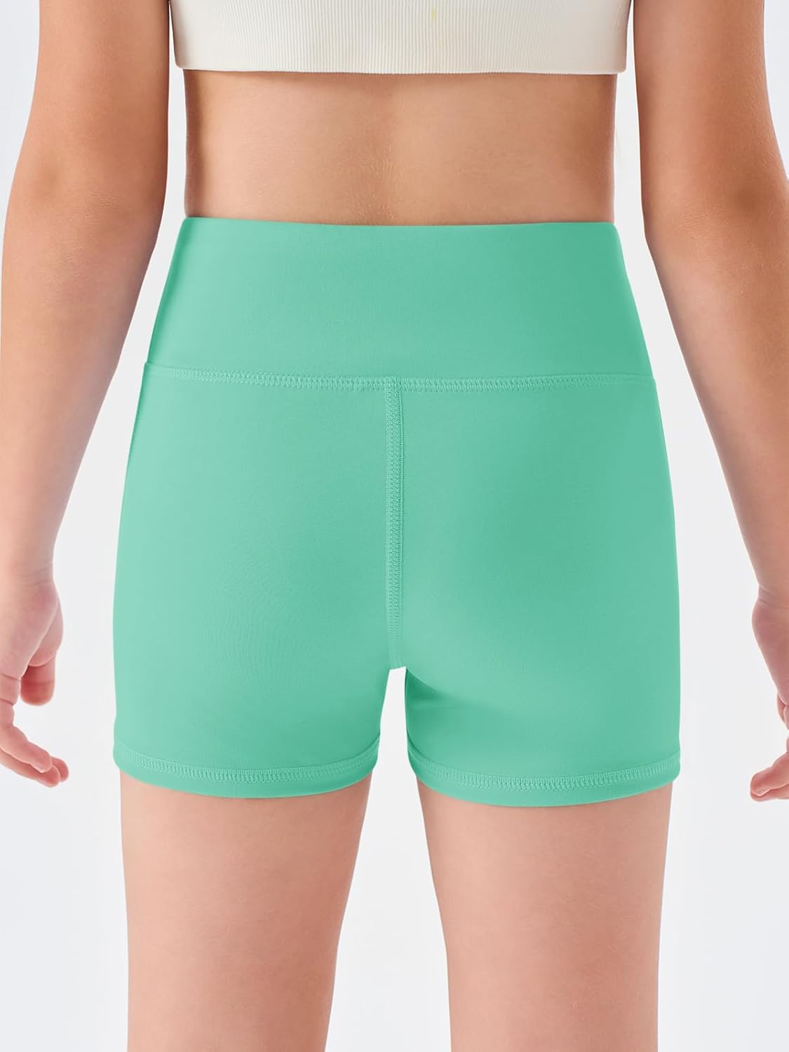 Girls High-Waisted Athletic Shorts - Comfy Yoga & Dance Biker Shorts | Sizes 5-14Y