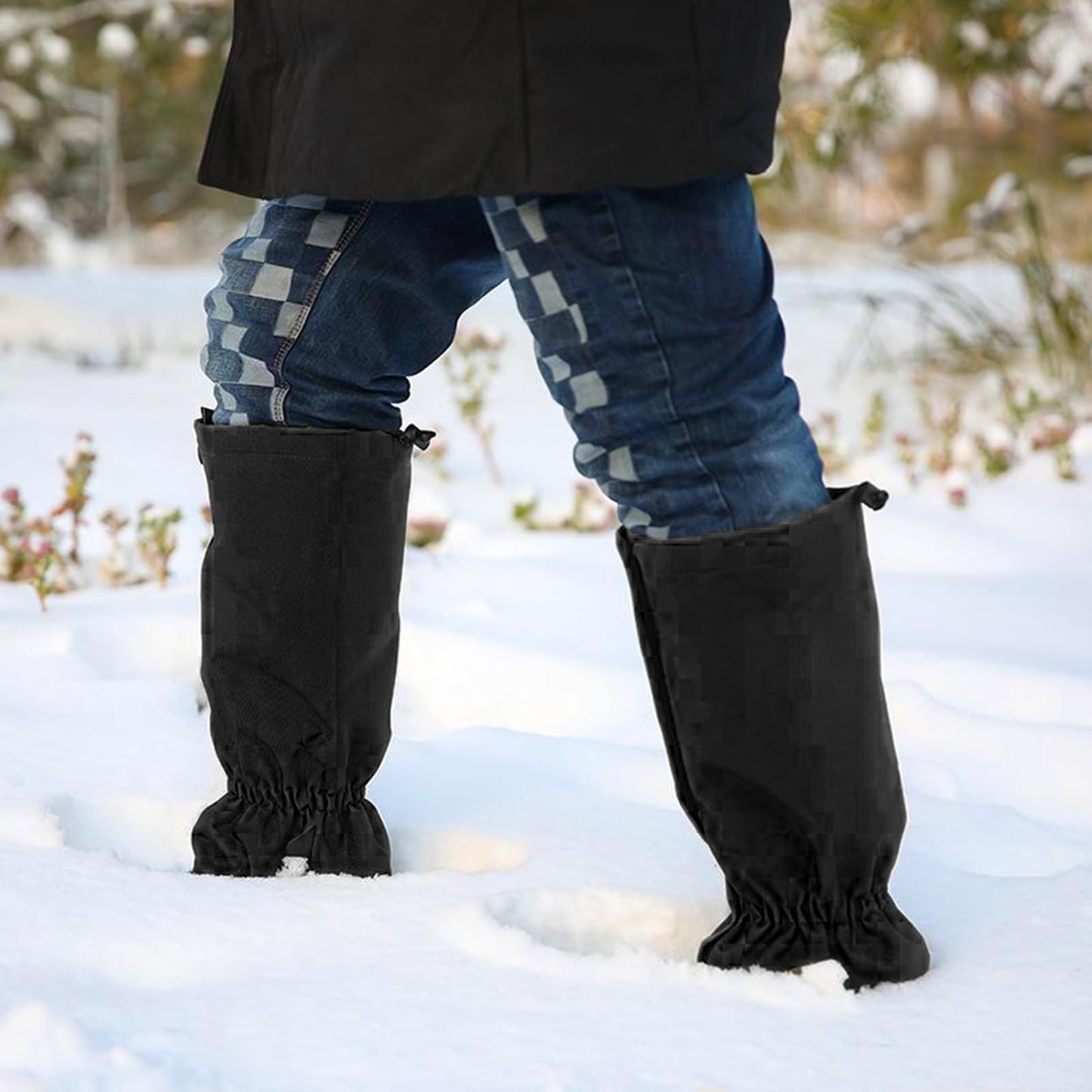 NewDoar Leg Gaiters Waterproof Snow Boot Gaiters with 600D Anti-Tear Oxford Fabric Walking Gaiters for Hiking,Hunting,Backpacking,Ice Climbing,Skiing,Snowshoeing(One Size)