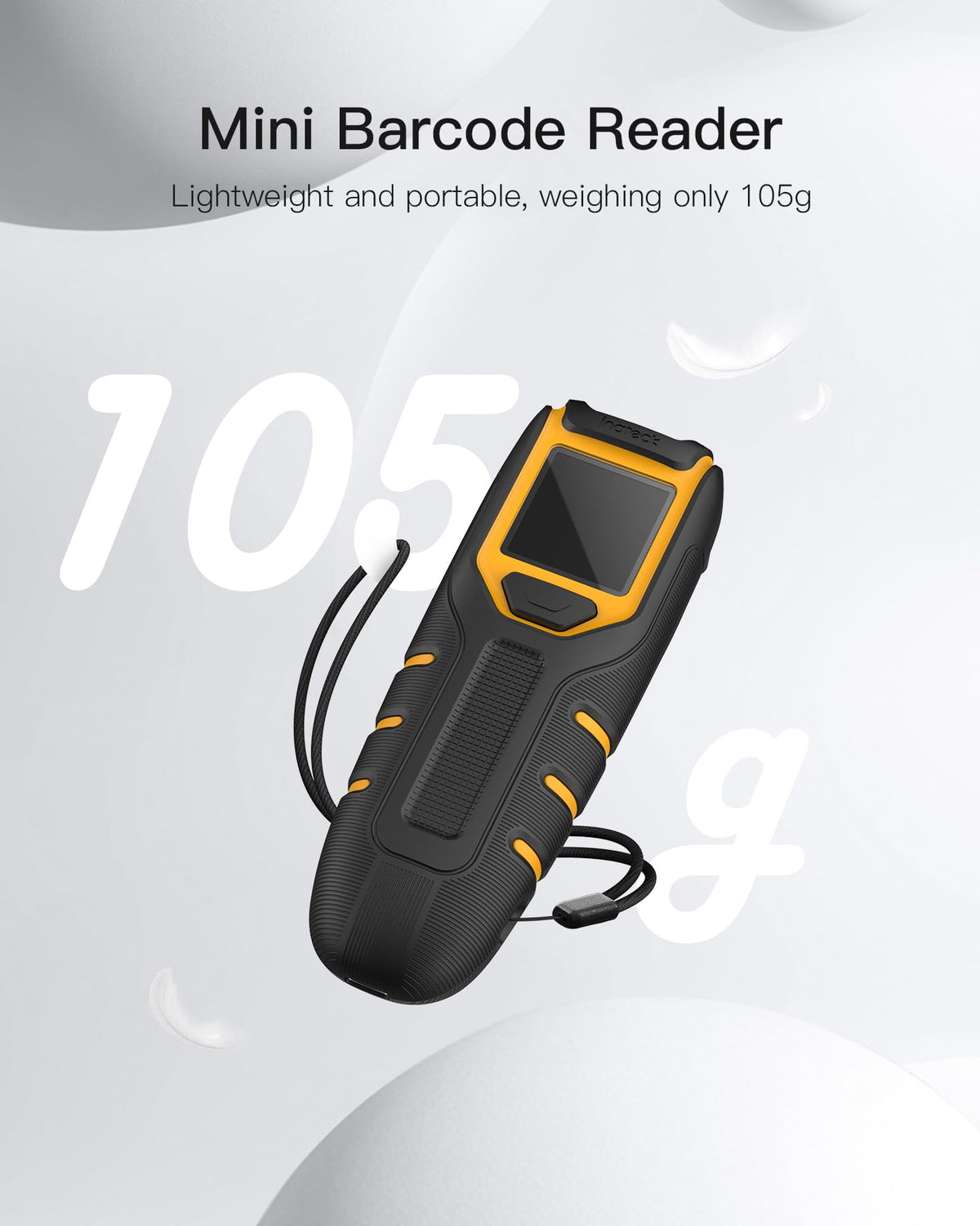Inateck 2D Barcode Scanner Wireless, Mini Bluetooth Code Reader with Screen