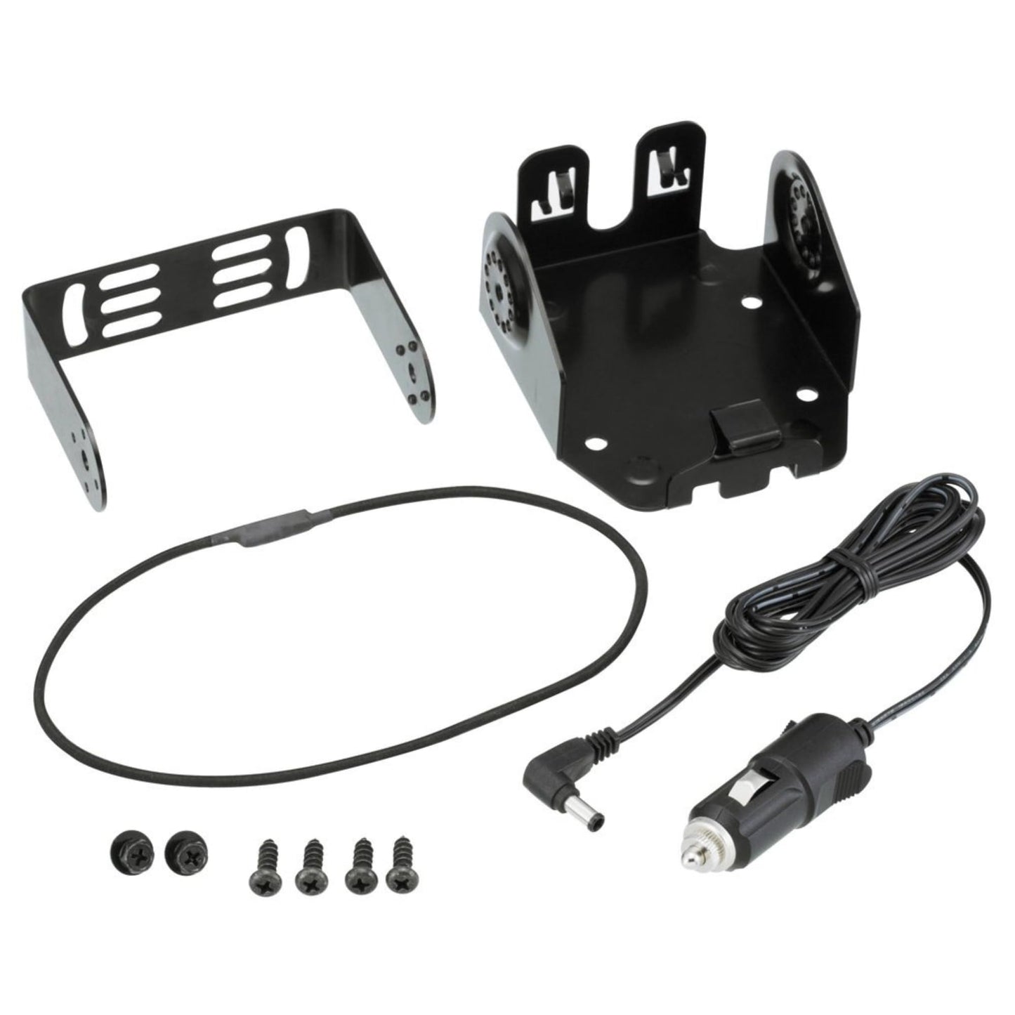 KENWOOD KVC-22 Vehicle Charger Adapter – 12V DC Mount for KSC-35/35S, Charges KNB-45L Battery or Radio, Bracket with DC Cable, Safety Bungee, Mounting Hardware, OEM