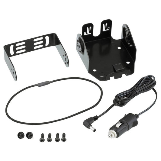 KENWOOD KVC-22 Vehicle Charger Adapter – 12V DC Mount for KSC-35/35S, Charges KNB-45L Battery or Radio, Bracket with DC Cable, Safety Bungee, Mounting Hardware, OEM