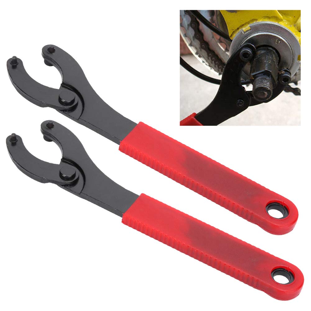 Kuuleyn 2Pcs Bottom Bracket Tool,Bicycle Center Shaft Removal Tool, Eight Character Wrench Mountain Bike Bottom Bracket Tool Flywheel Locking Ring for Biking Cycling