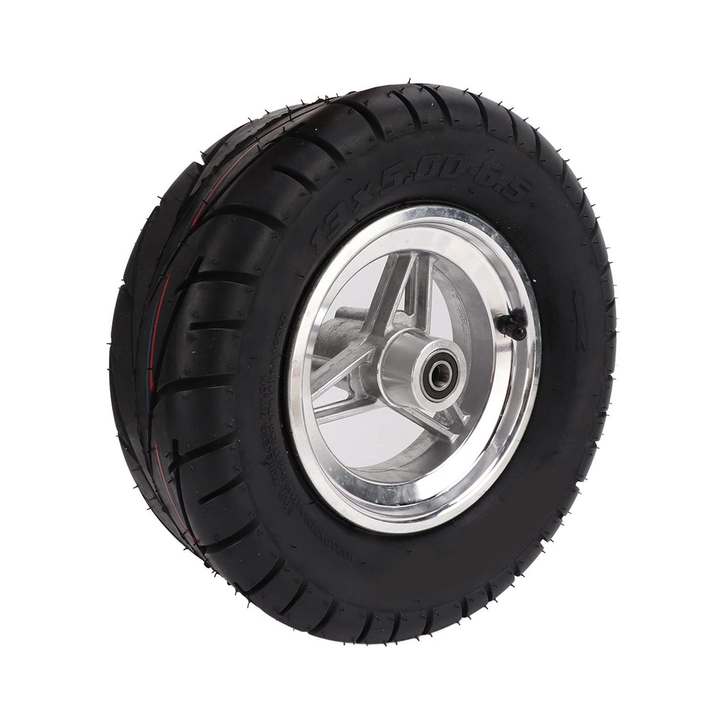 13X5.00‑6.5 Rubber Tubeless Tire with Stainless Steel Hub, Thicken Electric Scooter Vacuum Tyre Accessory