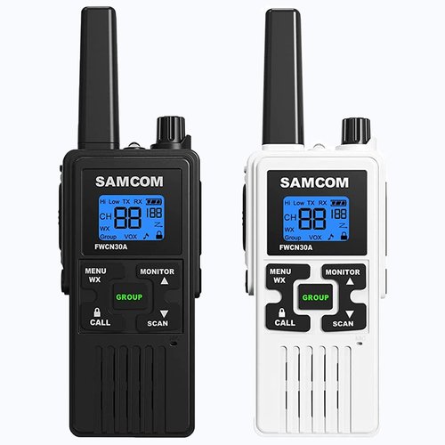 SAMCOM FRS Two Way Radios Rechargeable Walkie Talkies for Adults, 2 Way Radios Long Range 22 Channels VOX Hands Free Emergency Group Call,Portable 1250mAh with USB Charger/NOAA/Flashlight (2 Pack)