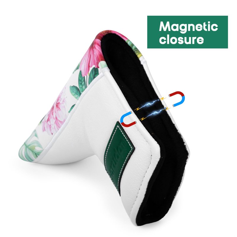 Tropical Style Golf Blade Putter Head Covers Magnetic Putter Headcover Protective Putter Covers for Taylormade Odyssey Scotty Cameron Ping Cobra Premium Golf Club Cover Accessories for Men Women
