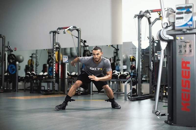 SKLZ Chrome Lateral Resistor Pro Adjustable Strength Trainer with Cuffs and 3 Resistance Band