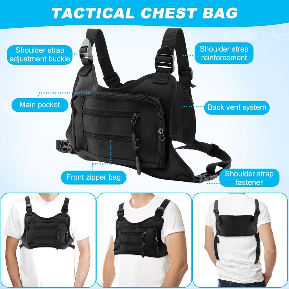 Sports Chest Bag - Adjustable Running Vest for Men & Women | Ideal for Hiking, Cycling, Workouts & Rock Climbing