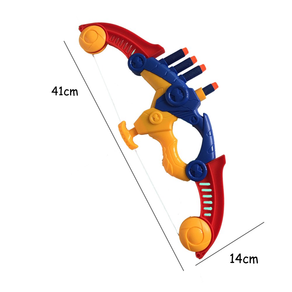 WenToyce Soft Arrow Bow Set for Kids Beginner, Easy Foam Archery Kit for Starters, with 4 Soft Darts Arrows, Safe Outdoor Indoor Shooting Games Activity for Toddler Boys Girls (Red)