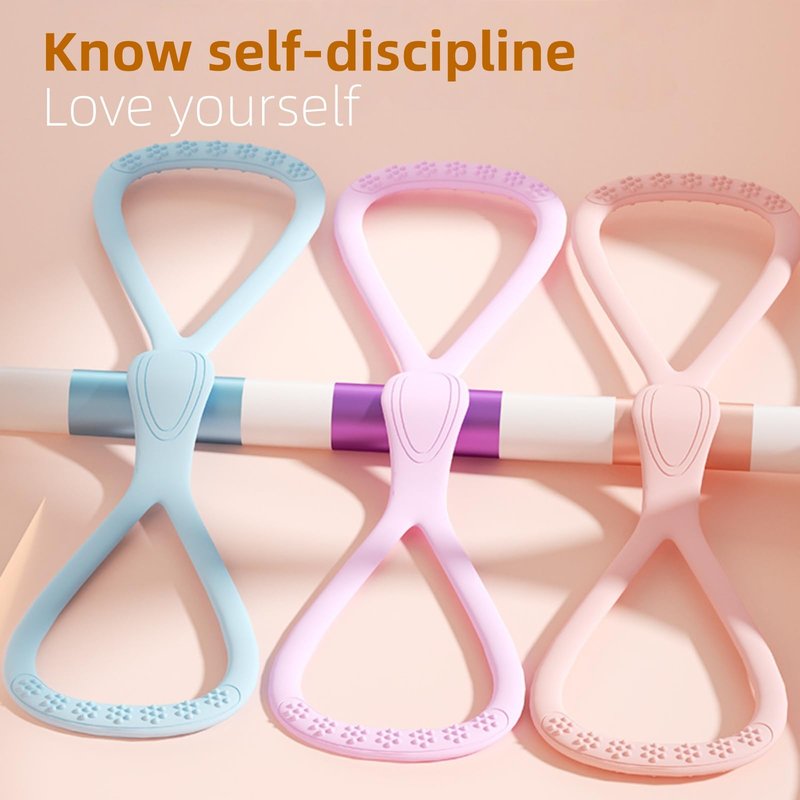 2 PCS Resistance Bands, Figure 8 Resistance Bands with Handles,35 Pounds Elastic Fitness Rope for Yoga Pulling Rope, Open Shoulder Elastic for Working Out, Arm, Chest Expander Strap