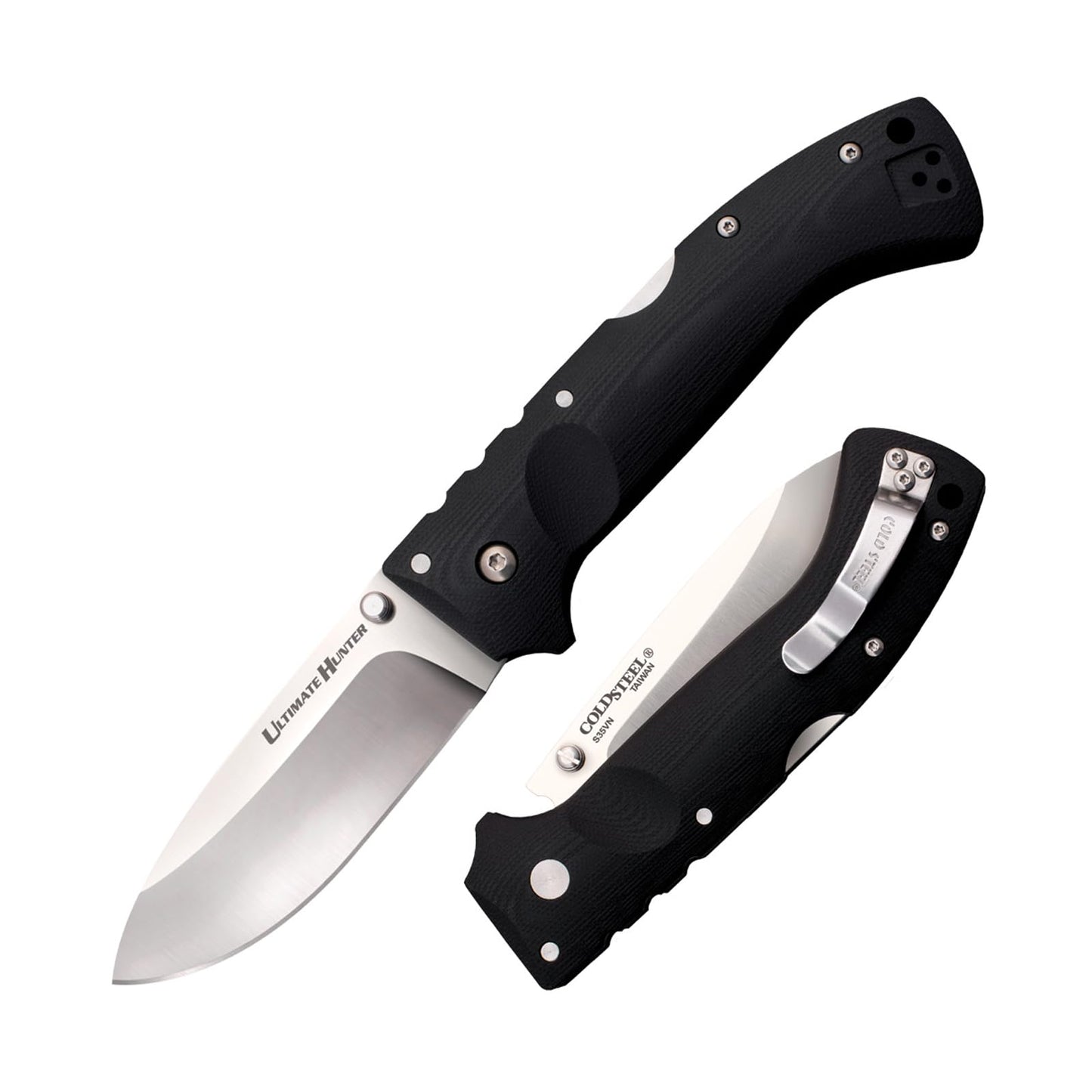 Cold Steel AD-10 and Ultimate Hunter 3.5" S35VN Steel Folding Knives with G-10 Handles and Tri-Ad Lock